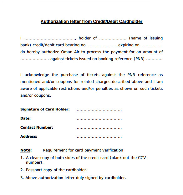 9 Sample Bank Authorization Letter Free Examples Format Sample 