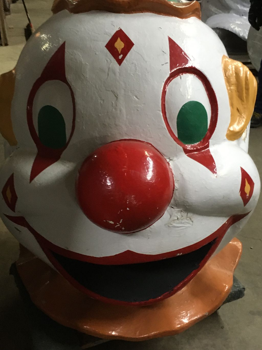 Amusement Park Clown Head Obnoxious Antiques