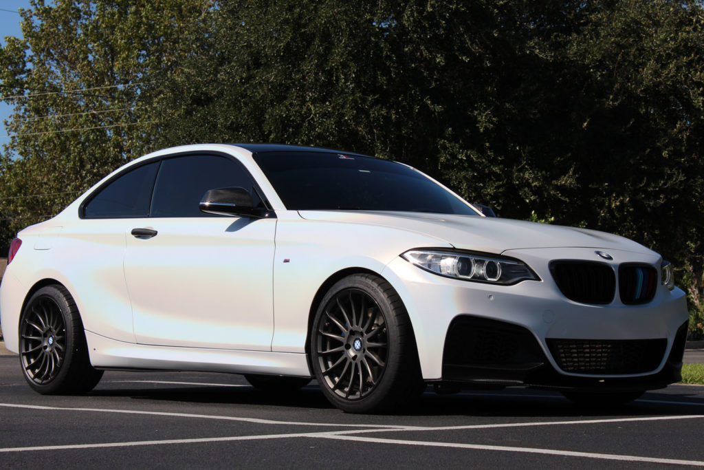 BMW M235 Satin White Psychedelic Wrap 10 4WRAPS Vehicle Wraps Destin