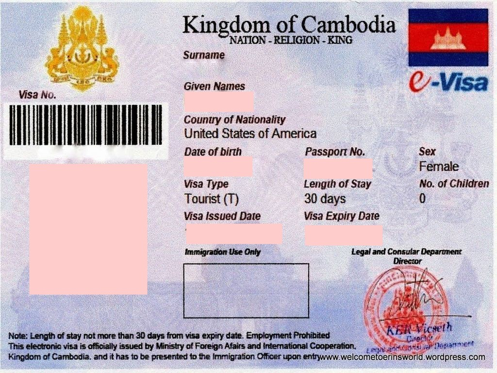 Cambodia Visa Documents Required Embassy N Visa