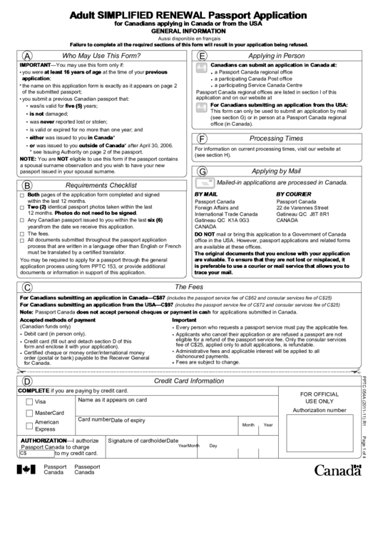 Canadian Passport Application Canada Post