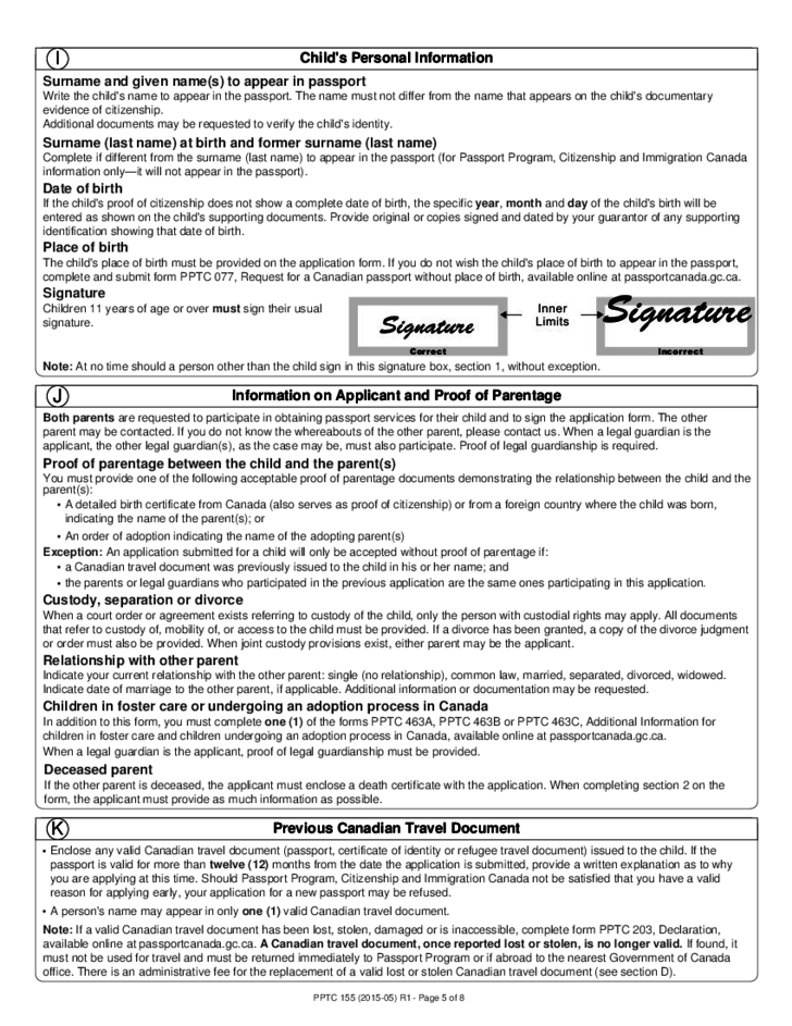 Child Passport Form Canada Free Download