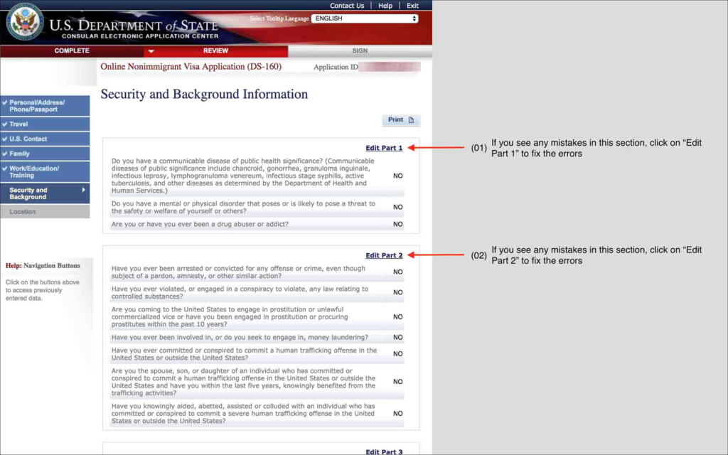 DS 160 Form Online Visa Help