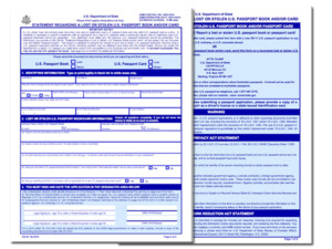 Lost Us Passport Form Ds 64 - USPassportForm.net