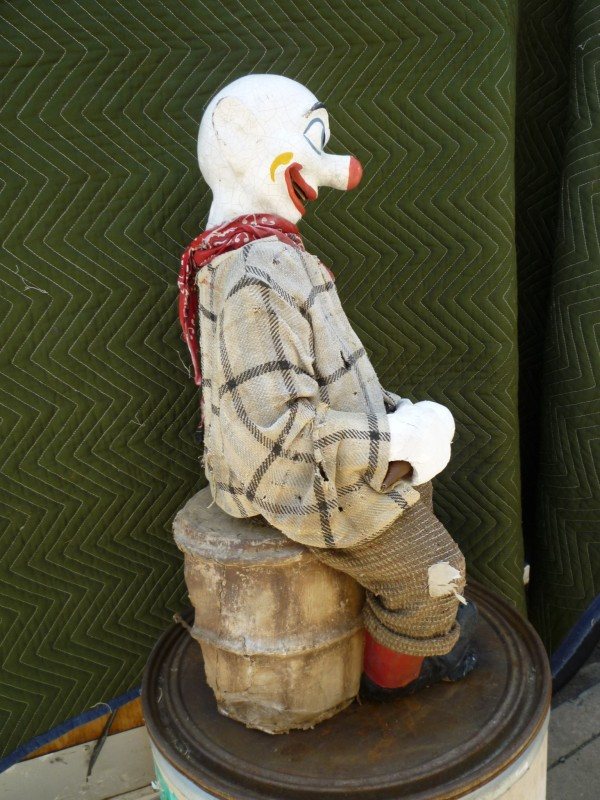 Early Amusement Park Clown Automaton Obnoxious Antiques