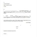 FREE 11 Passport Authorization Letter Templates In MS Word PDF