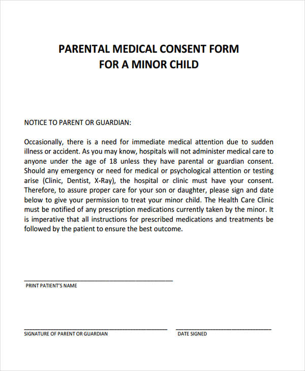 FREE 22 Medical Consent Forms In PDF Ms Word