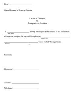 Free Passport Parental Consent Forms Form DS 3053 Word PDF ...