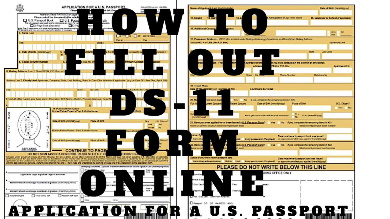 How To Fill Out DS 11 Form Online Application For A U S Passport Form