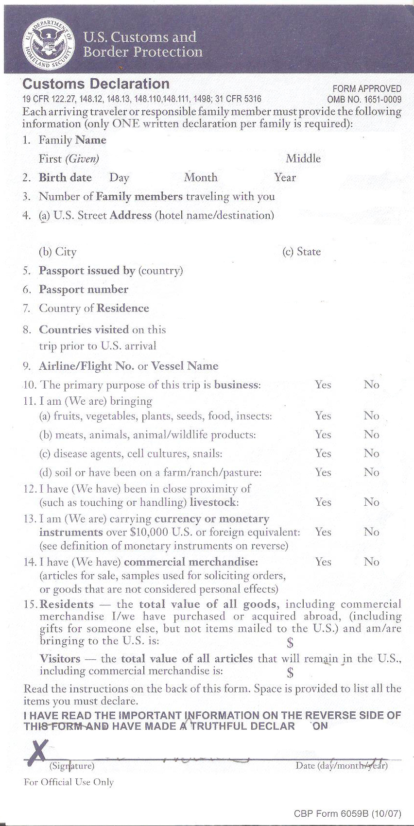 Immigration And Customs Forms Mexico And United States CARM Blog