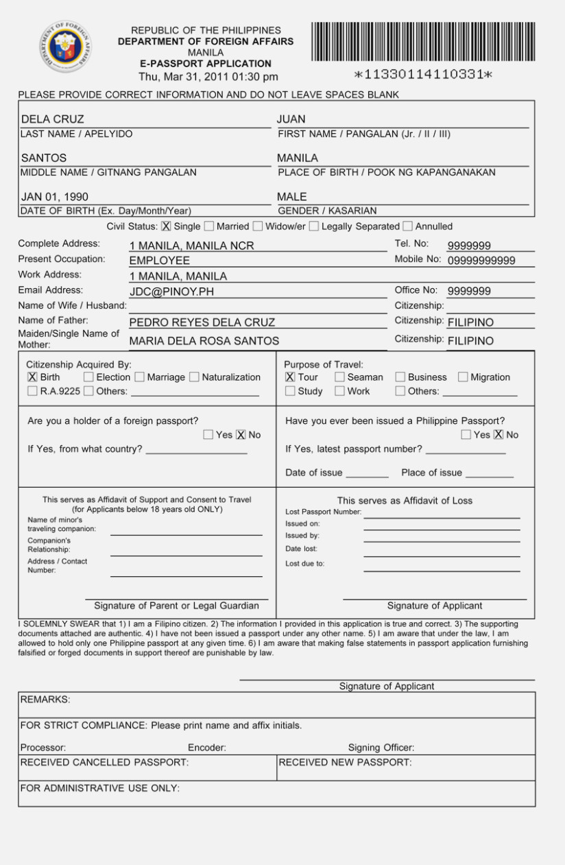 Passport Application Form Gibraltar Printable Form 2022