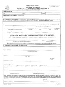 Passport Consent Form 2 Free Templates In PDF Word Excel Download ...