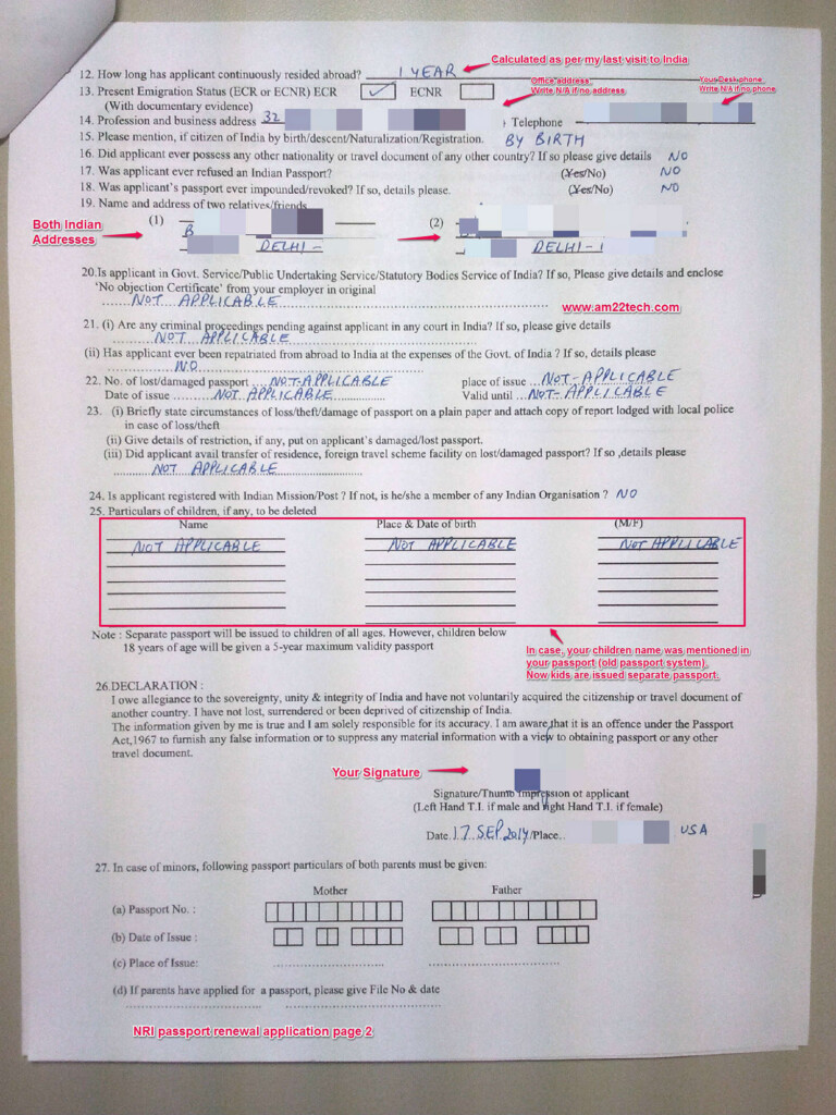 Renew Indian Passport In USA After 10 Years Cox Kings By Post AM22 Tech