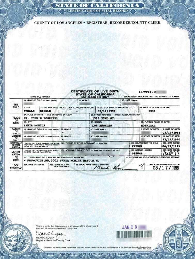 Sacramento California Birth Certificate Application Template Birth
