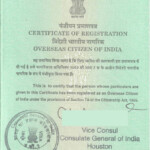 Sample OCI Card India Registration Booklet