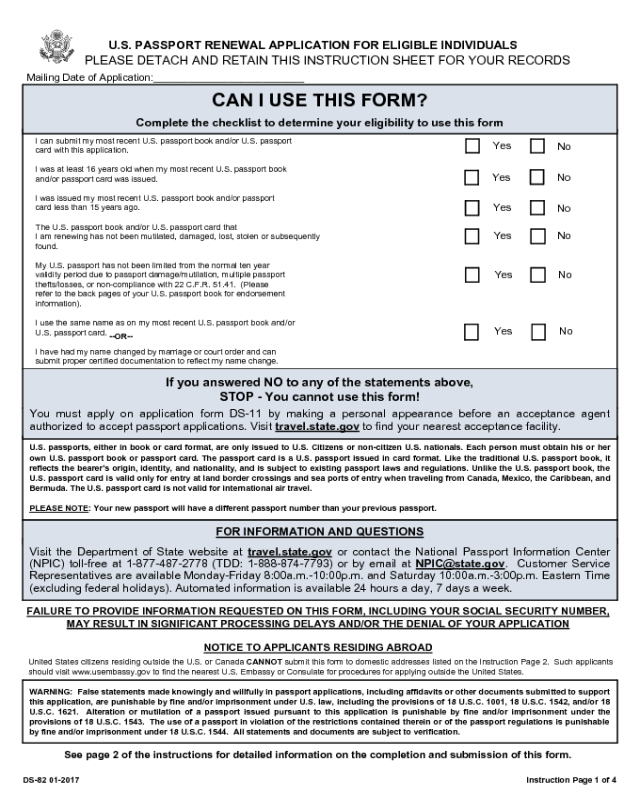 What Is Ds 82 Form Printable Form 2022